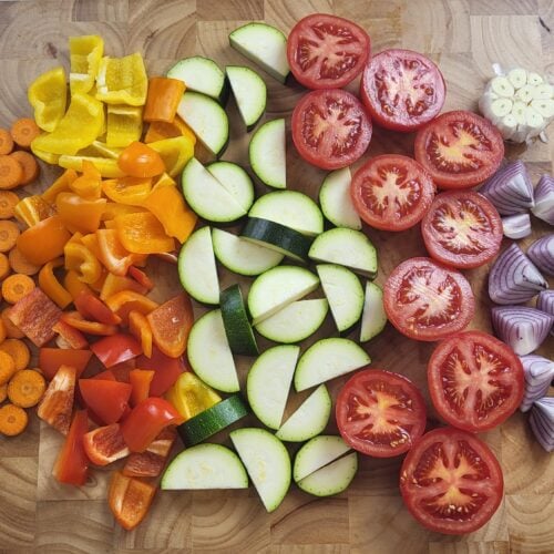 Gemüse für gemüsesoße püriert