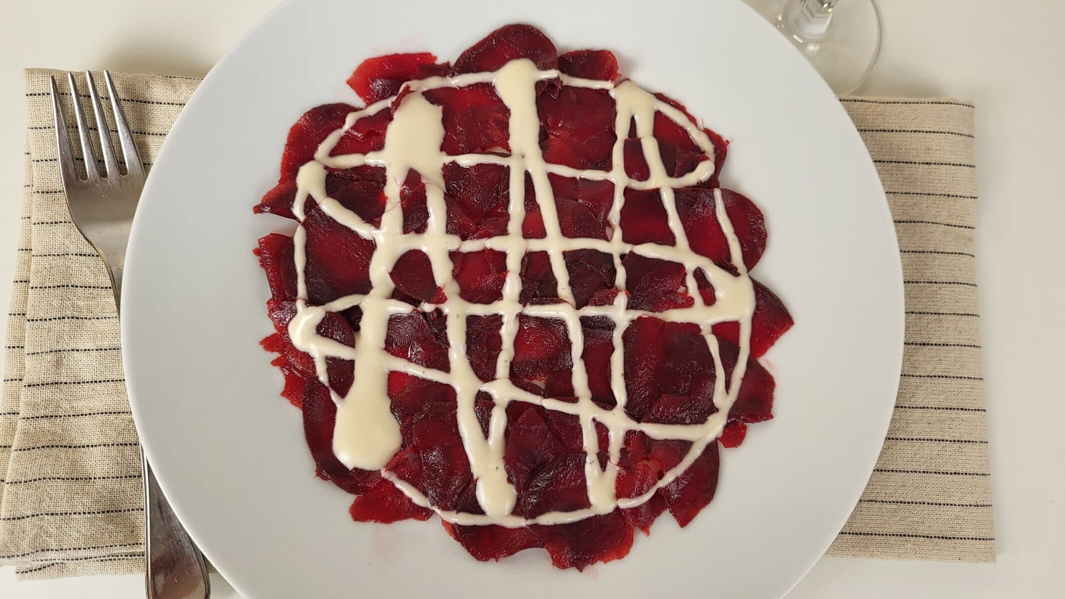 Rote Bete Carpaccio vegan